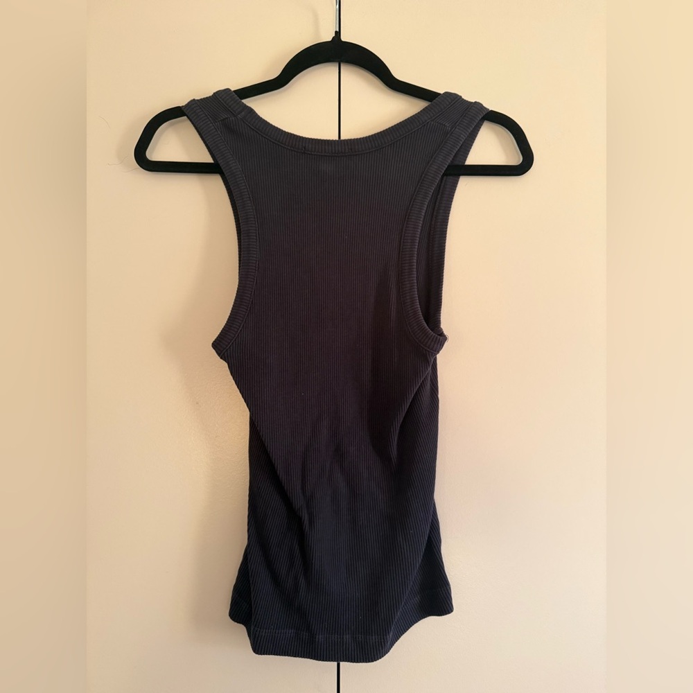 Agolde ribbed tank in navy - Picture 5 of 5